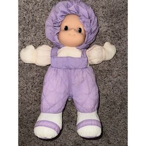 Vintage Uneeda 14" Plush Doll Vinyl Face Nylon Body Purple RARE HTF